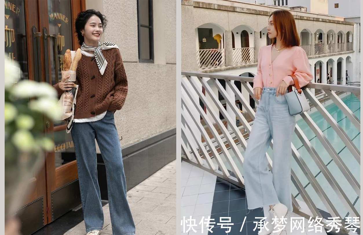 搭配 今秋穿针织开衫+阔腿裤，中年女性穿太合适！