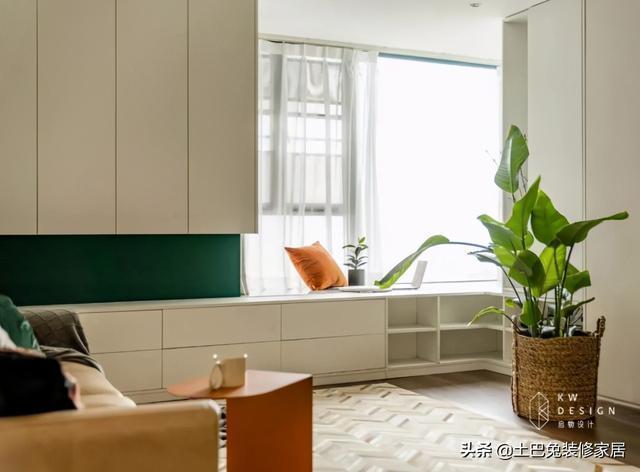 空间|客厅没有茶几,空间却瞬间高级看看她74㎡的家是怎么做的