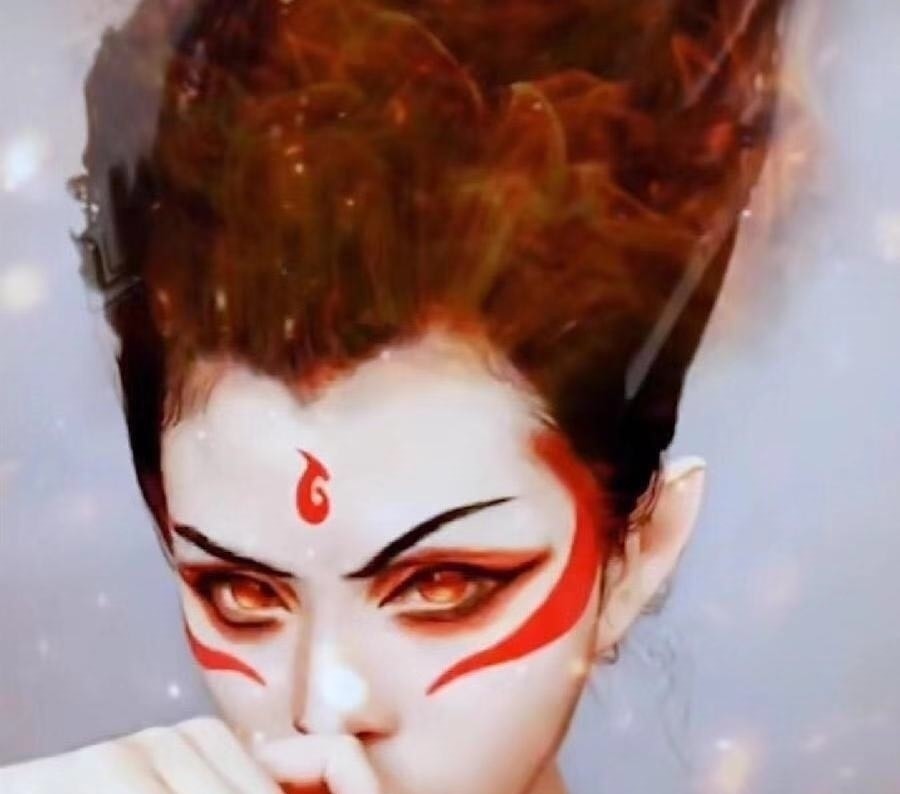 仿妆&美术生画仿妆哪吒,开头没在意,看到结局:大神,怎么拍的照?