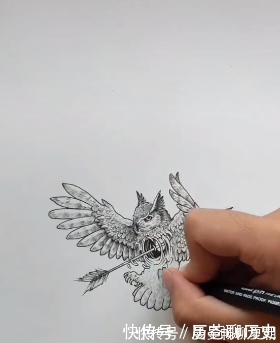 射雕英雄|美术生画射雕英雄，网友以为是郭靖，成品却是受伤的小鸟