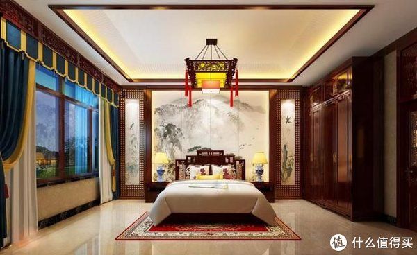 主卧|这才是传统中式风，275㎡红木风新家，入户的第一眼，我被迷住了