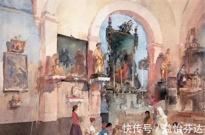 水彩!他是最会画人体画作的 世界顶尖级水彩大师