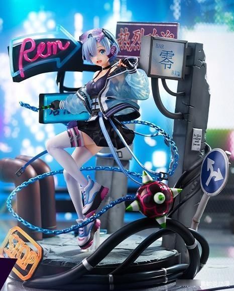 手办|Re0:蕾姆和拉姆霓虹都市主题手办公开 从零开始的赛博朋克生活