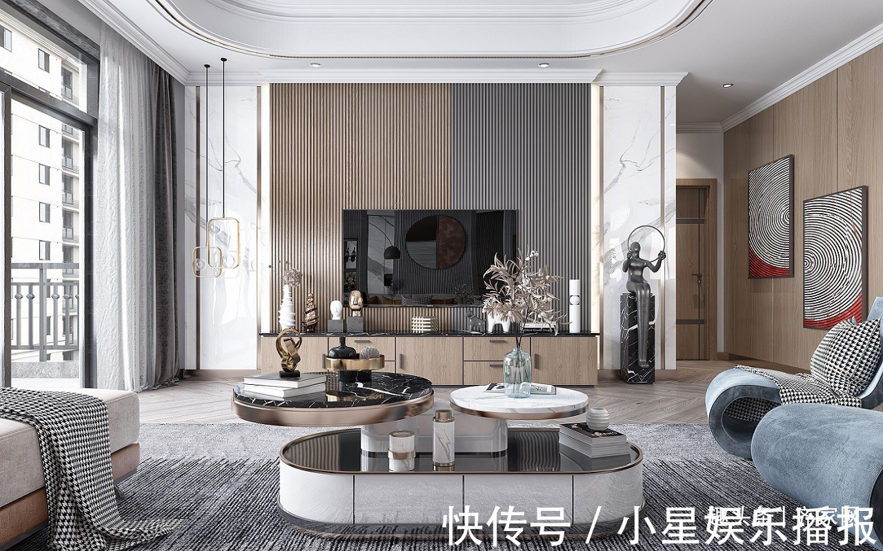 尚海|138平三房现代轻奢，以蜂巢为元素，诉说家的美好和爱情！