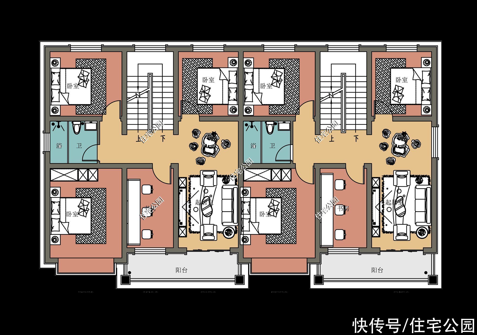 建筑面积|2021年就建这10套别墅吧，双拼设计太绝了，尤其是第6套特别实用
