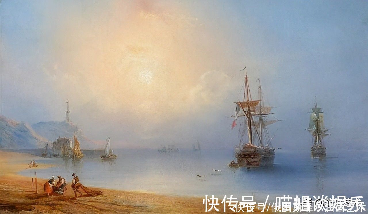 艺术作品|法国画家让·安托万·西奥多·德古丁海战、海景油画艺术作品欣赏