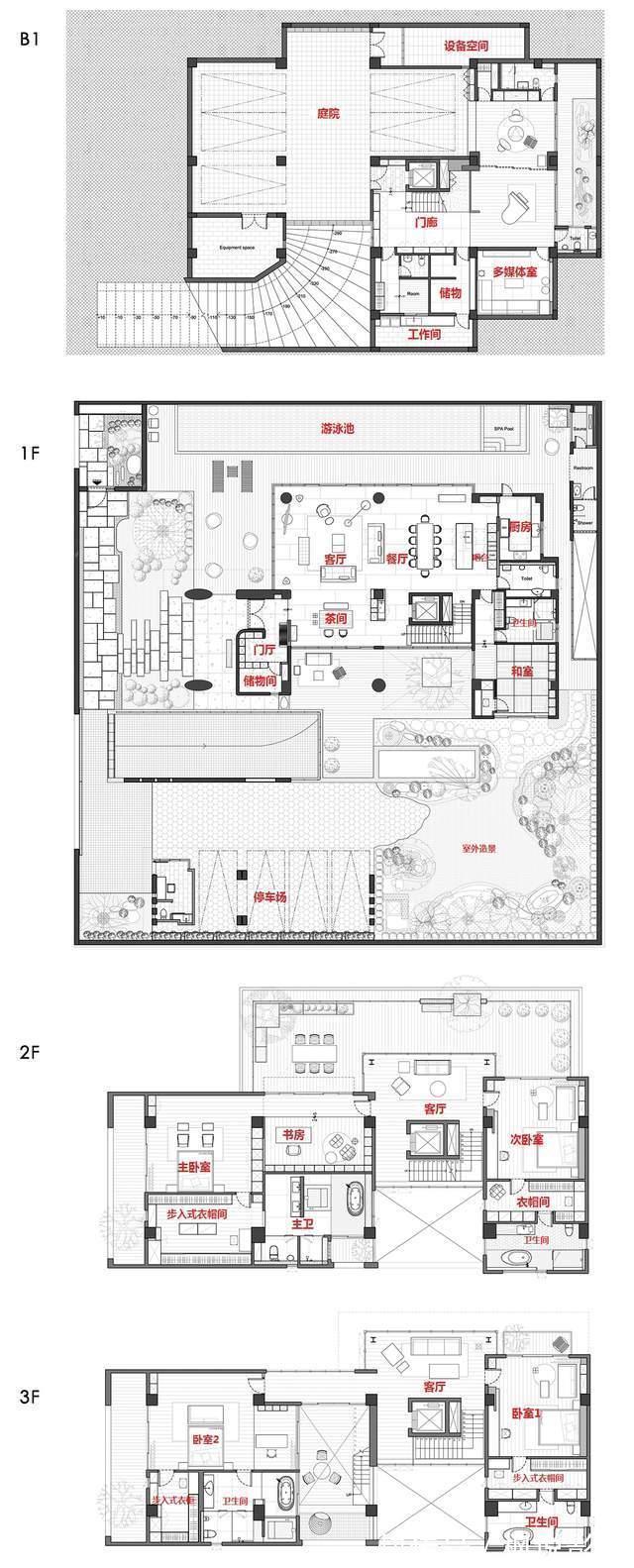 户型图|晒晒3层农村自建房，726㎡场面过于豪气，什么人才能住这样的房子