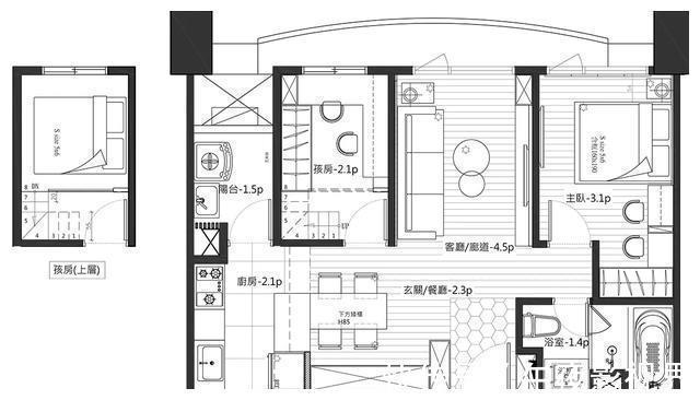 80后|将53㎡装成“三房两厅”，这对80后夫妻的家，让我羡慕！