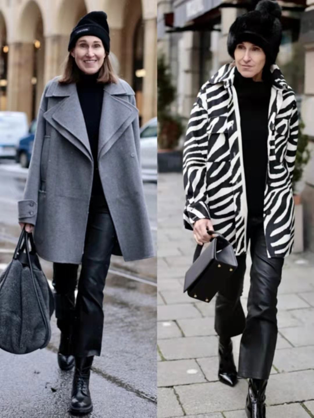 打扮 “小脚裤+短靴”,才是50、60岁女人的冬季打扮,时尚气质显腿长