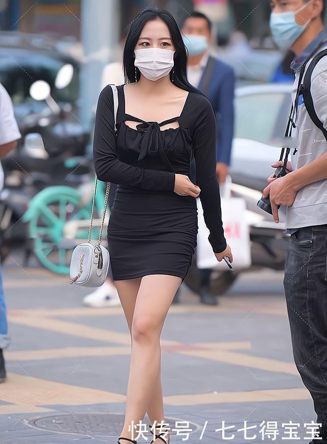 穿搭|时尚:褶皱连衣裙显瘦,尤其是黑色款式,还能彰显出优雅之美