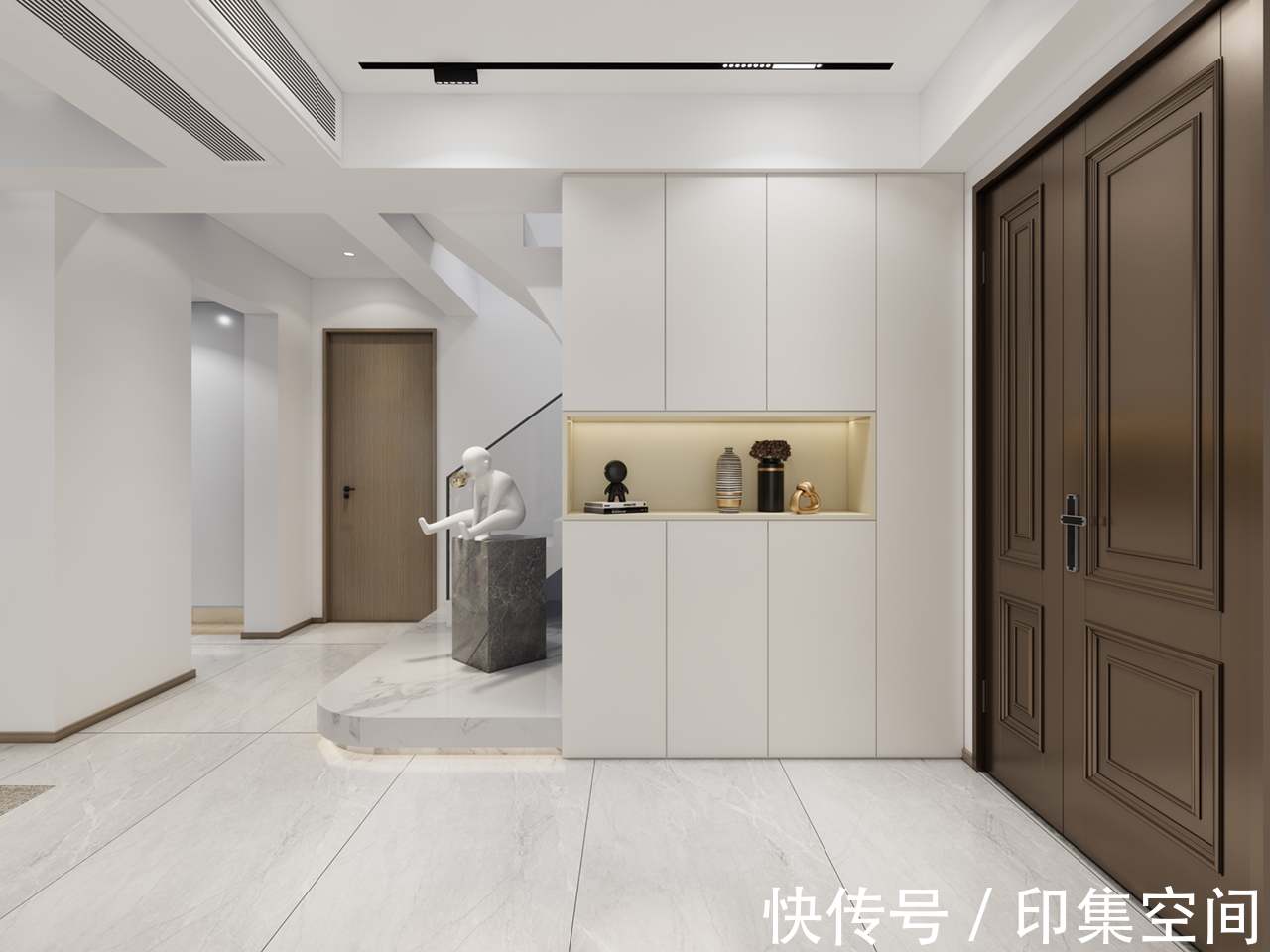 电视墙|极简+悬空电视墙，营造大平层空间感