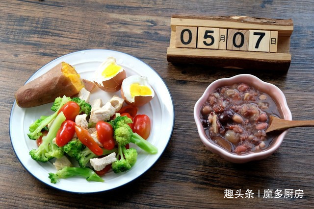 水煮西兰花|29天早餐分享,一人份,有荤有素有粗粮,自己做的早餐就是香