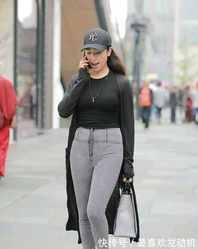 墨绿色 个性十足的打底裤更显街头休闲风格,展现你的靓丽气质,帅气时髦!