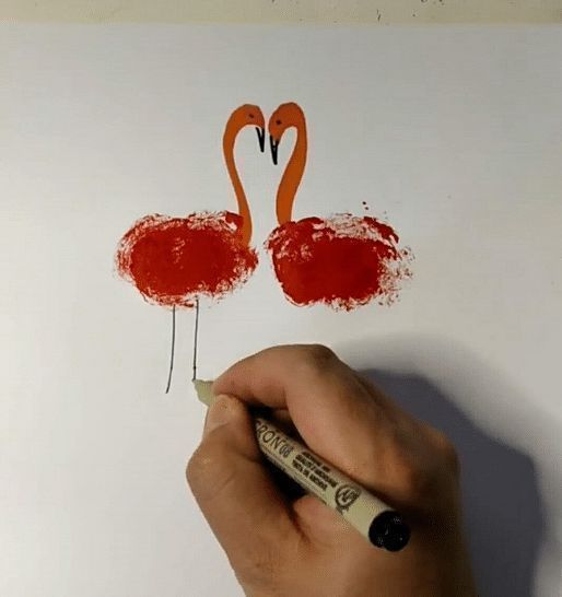 画画&美术生不用笔画画,开始真是会耍宝,结果优秀的艺术才华