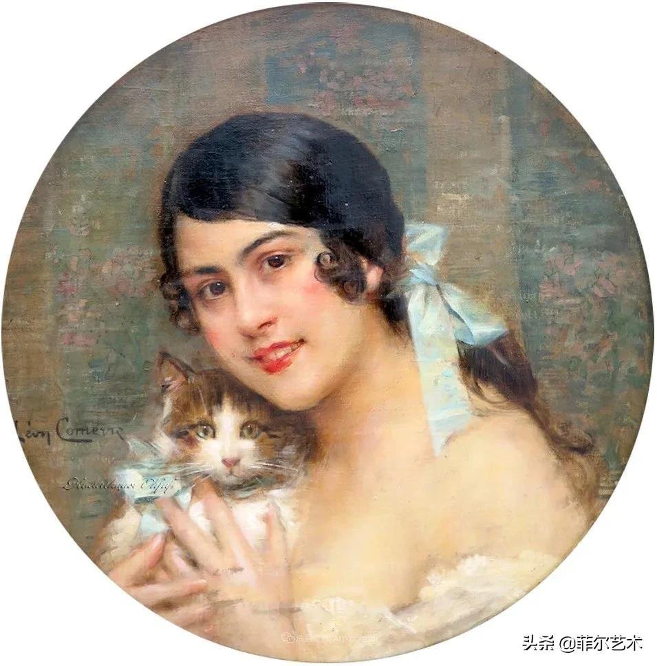 肖像@法国学院派著名画家科默尔,笔下的美丽女性犹如天使下凡