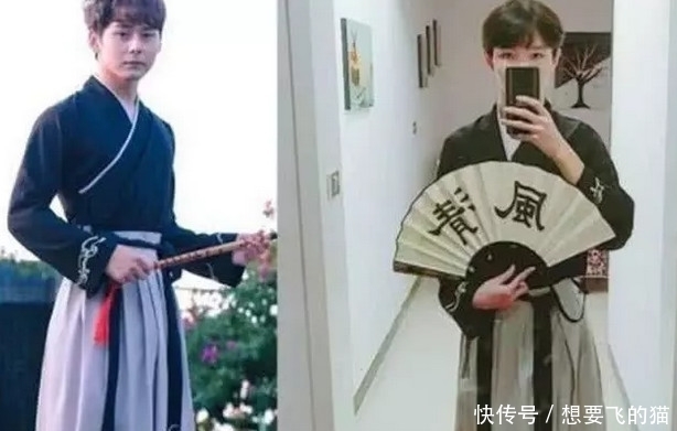 汉服|奇闻:“吊打”卖家的汉服买家秀,图1就给跪了,男生是日本武士