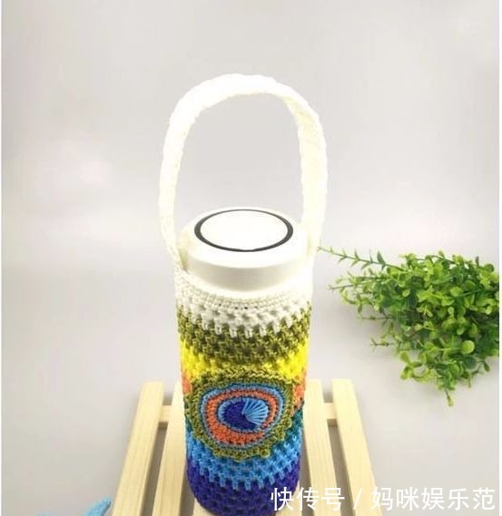 图解|超好看的纯手工钩雀羽杯套~尊贵优雅、吉祥如意(有图解说明)