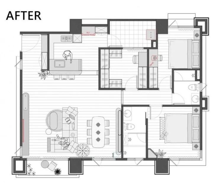 衣帽间|【鲁班装饰】傣泐金湾138㎡现代风格,安静又美好