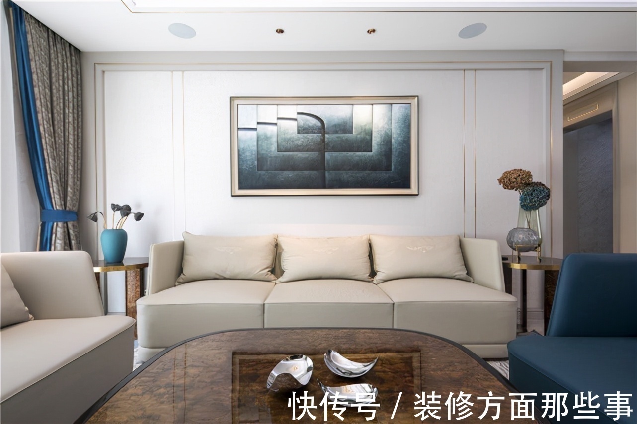 线条处|160平轻奢风四居室,细线条处突出细节,简单而有层次感