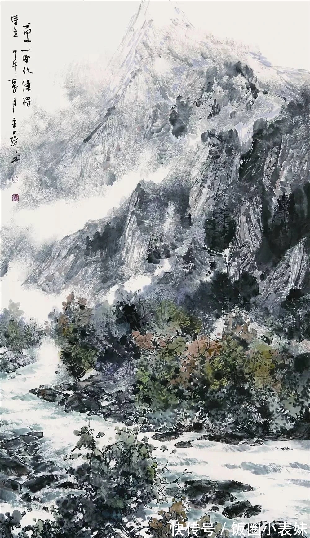 山水画|宋士操雪域山水画，自然唯美！