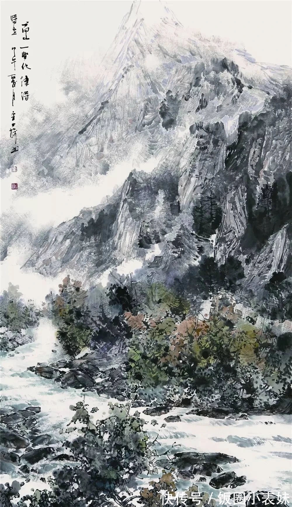 山水画|宋士操雪域山水画,自然唯美!