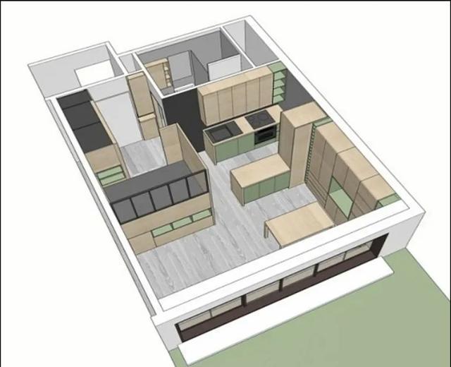 小公寓|他的27㎡公寓,卧室抬高,满屋柜子收纳+隔断,邻居天天来参观!