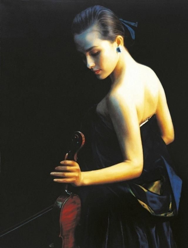 陈老师&陈逸飞笔下的肖像绘画,比冷军的更有韵味,写实性更强