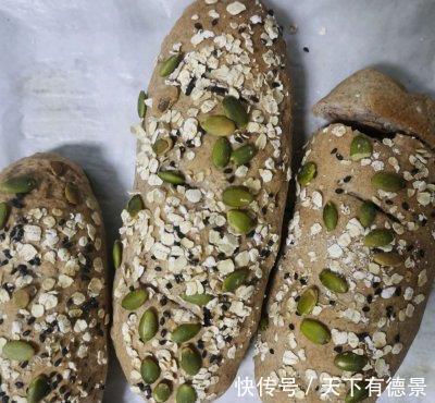 面团|自制减脂全麦面包，健康好吃还饱腹