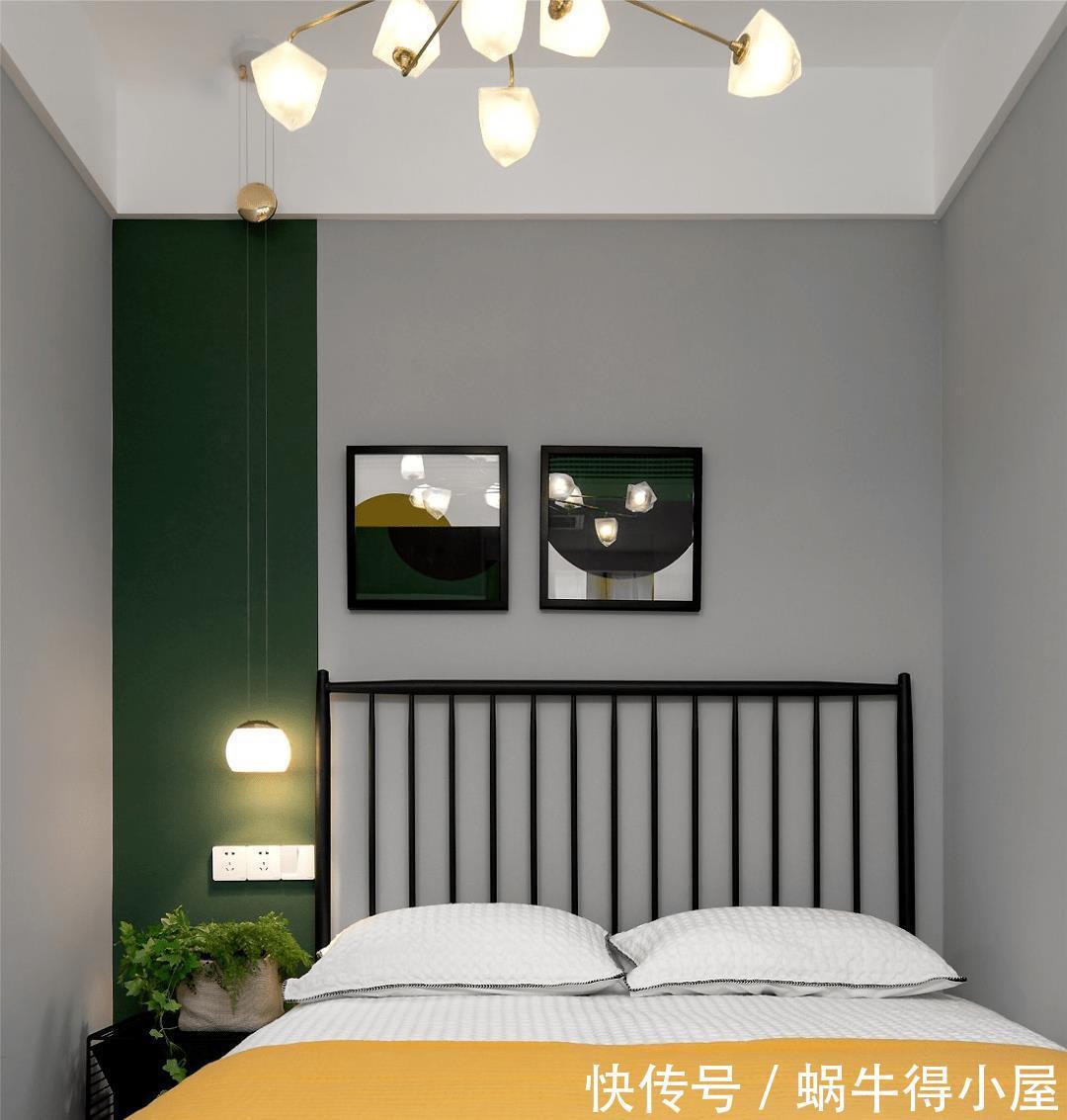 墨绿|87㎡现代北欧2室2厅,色彩张扬,颜值爆表!这个家也太有爱了吧!