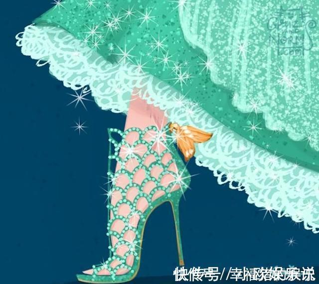 爱丽儿公主|画师自绘迪士尼公主的鞋子,水晶鞋不算最好看,艾莎公主才惊艳