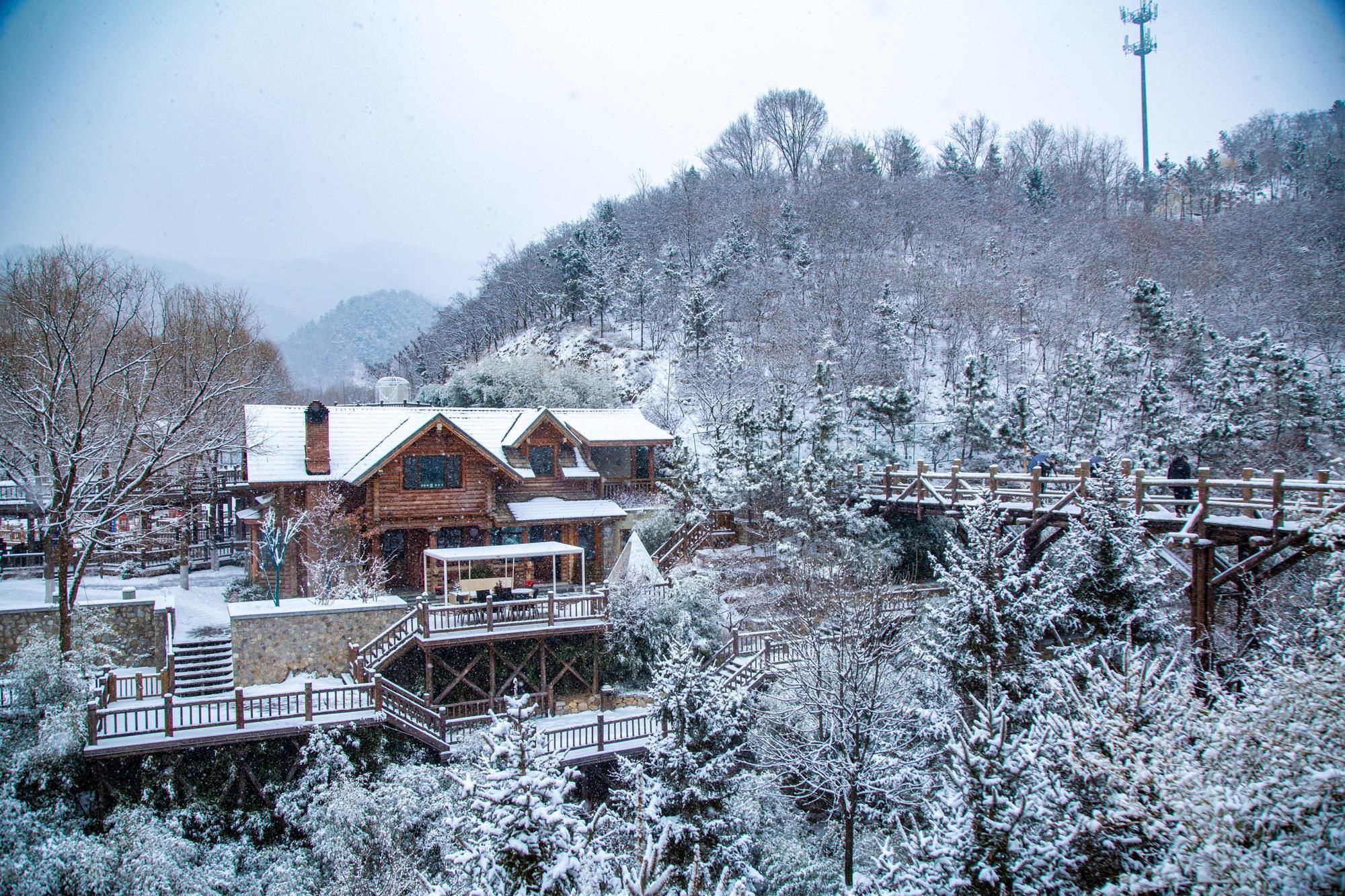 九如山|冰雪仙境！山东济南九如山迎来降雪