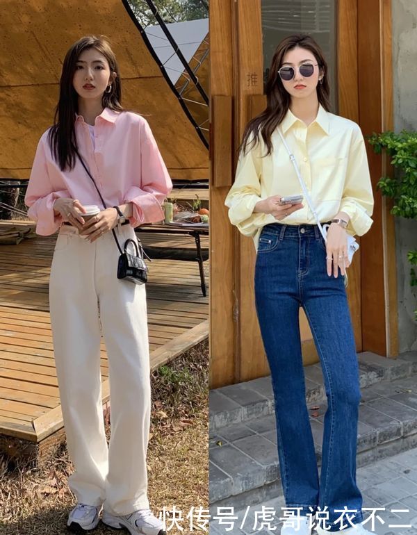 穿衬衫别总搭小脚裤，时髦精都在用这3种搭配方案，开春玩转时尚