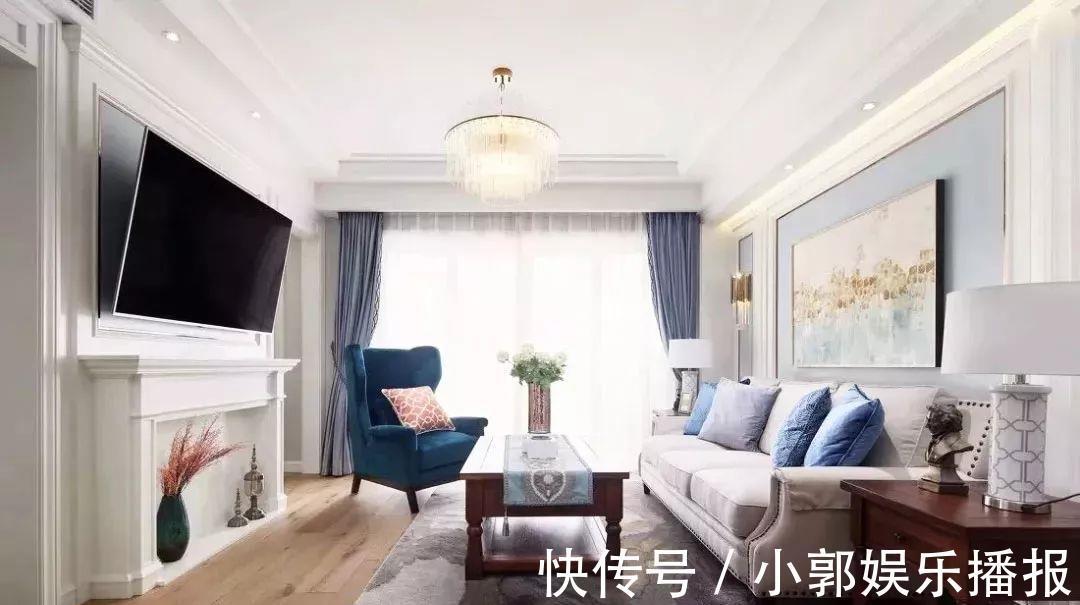 小灵儿|112平美式三居室,电视墙后面的大柜子,是家人喜欢的设计