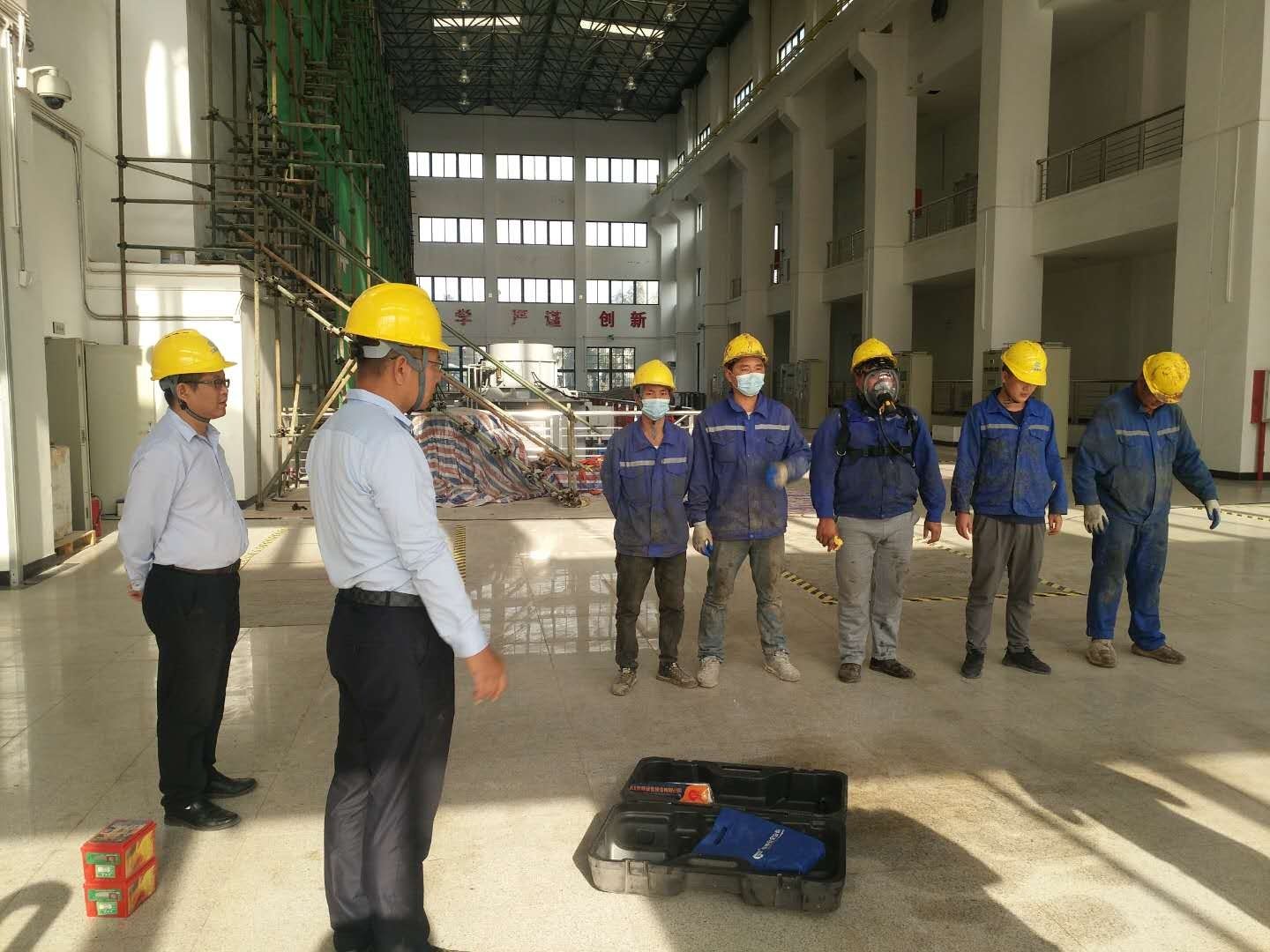 作业安全|市江库联网工程中心在建水务工程开展有限空间应急救援演练