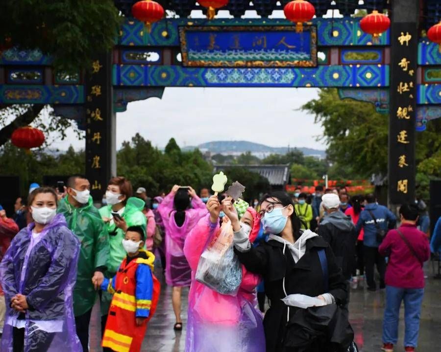 景区|天青色等烟雨，蓬莱阁景区宛如一幅唯美飘逸的水墨画