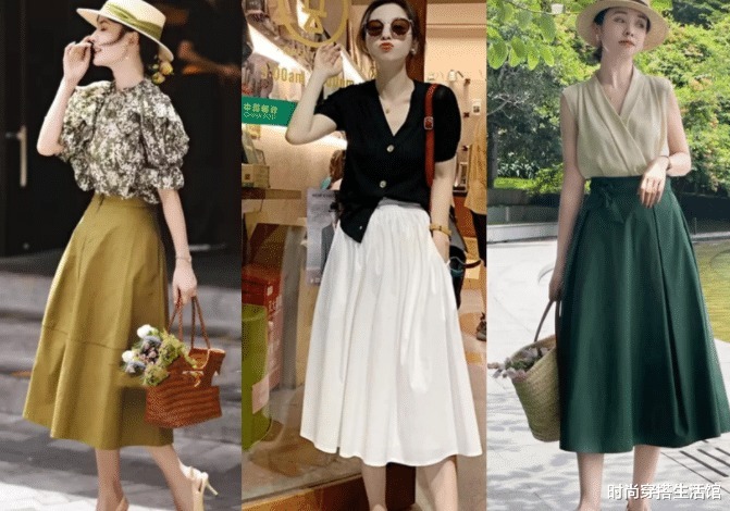 雪纺衫|今秋火了一种裙子:叫“半身裙”,不仅百搭还提气质,简直太美了