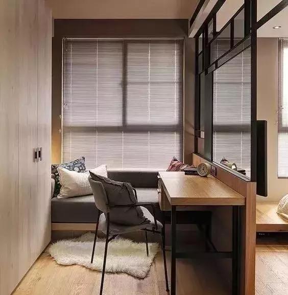 卧室|不用专门预留书房了,卧室一体化设计,实用又节省空间!