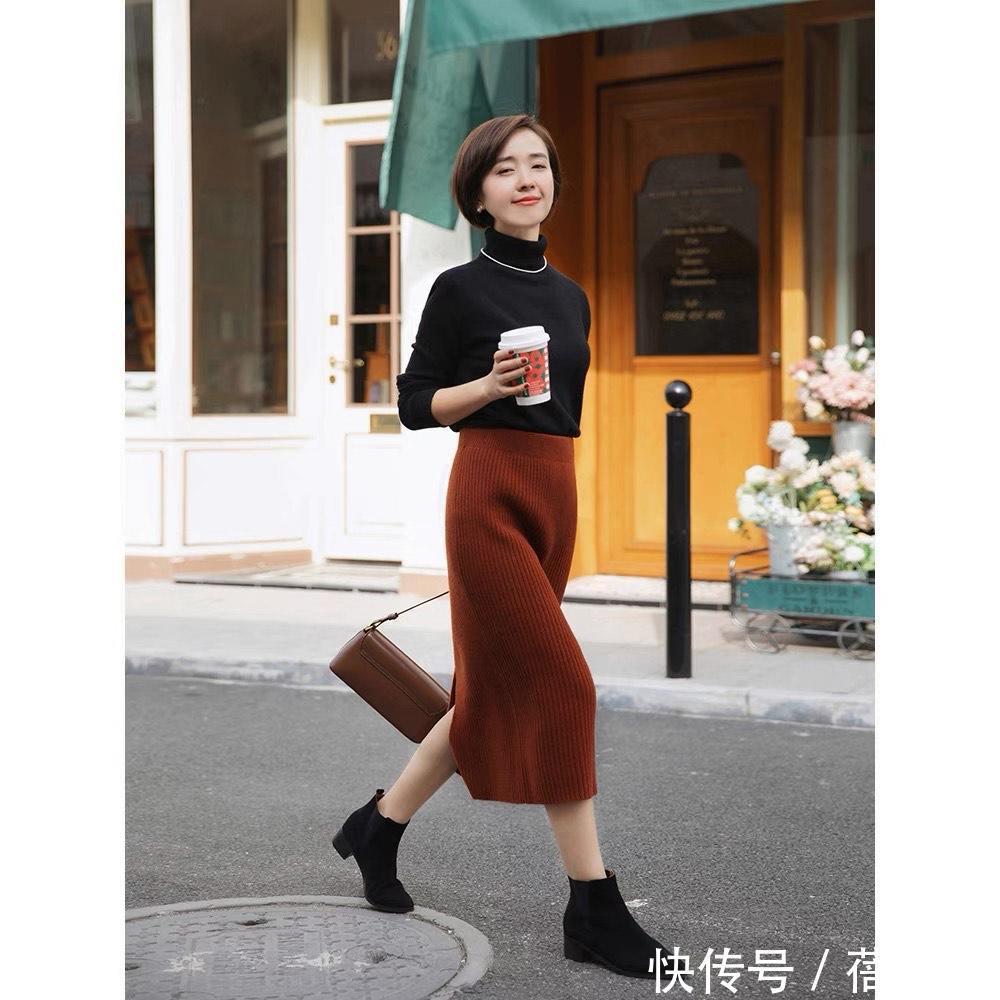 针织衫|多穿“半身裙”,搭配西装、针织衫时尚又优雅,秋季的最in存在