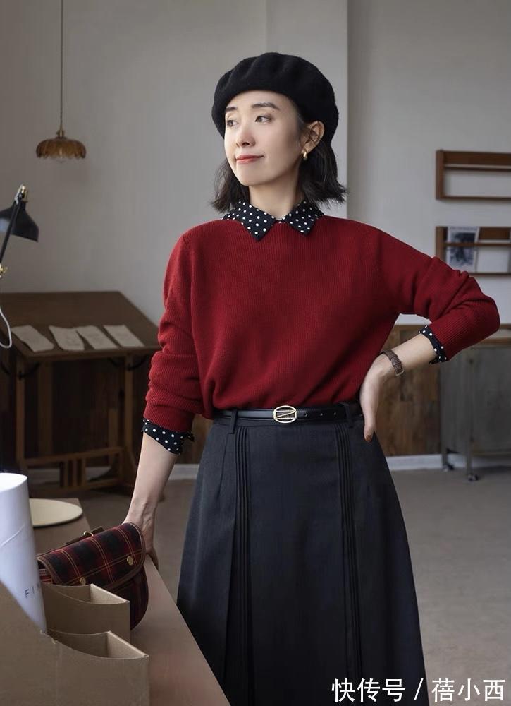 半身裙|这才是40+女性该有的高级穿搭,优雅知性又大气,温柔了整个秋季