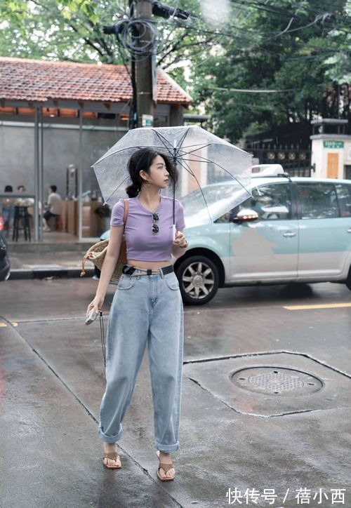 修饰|紧身裤过时了,这几条牛仔裤谁穿谁瘦,看三木博主演绎的长腿穿搭
