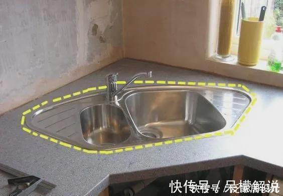 转角|朋友家装修可真牛，厨房不大却在转角装水槽，上下都省空间!