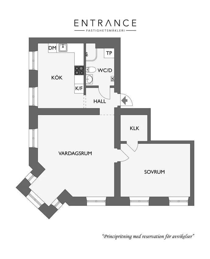 厨房|灵感家65㎡一室一厅,转角客厅和厨房简直美哭我