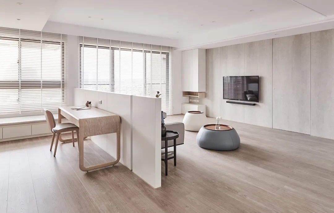 简约|大3房就爱原木风:甜嫩粉+雾灰蓝色调打造自然简约亲子宅