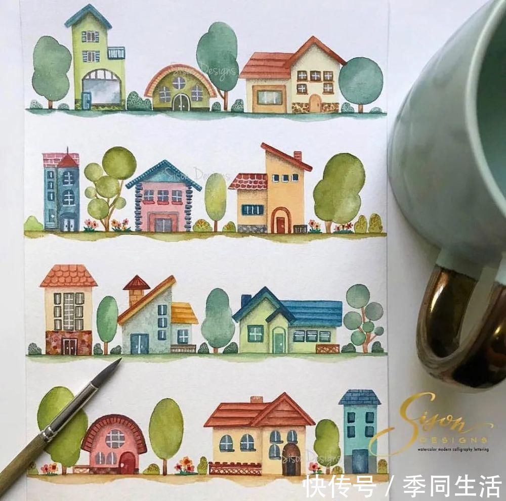 笔尖&美爆！70张超简单小清新的水彩手账，你想要的都在这里！收藏这篇就够了！