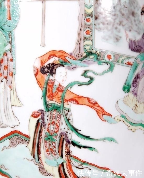 仕女&瓷器鉴定知识:康熙瓷器上的仕女图特点!