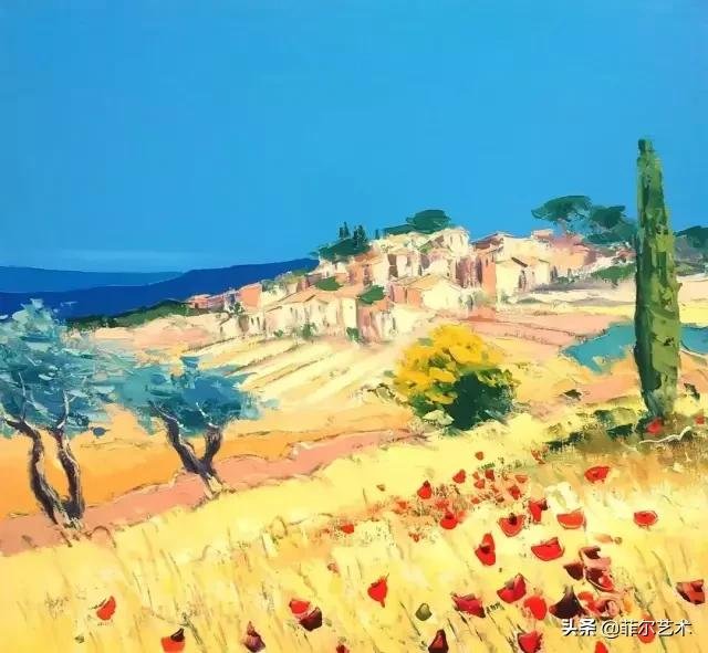 风景|法国画家Francis Taussac 笔下明快浓烈的色彩风景油画作品欣赏