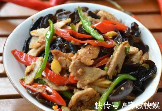 韭菜|美食推荐辣椒炒肉、冬笋炒虾球、韭菜炒鸡胗、木耳烩肉片的做法