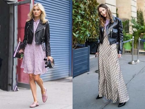 机车夹克不仅可盐，还能穿出女人味，5种搭配思路让你美出高度