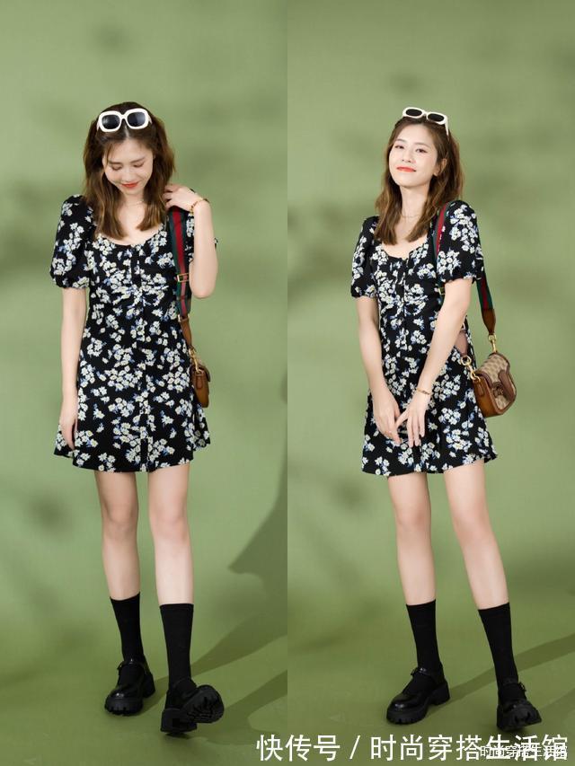 针织衫|碎花裙怎么穿才不土气？掌握这3个要点，清新减龄特有女人味