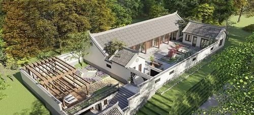 四合院|牛75万自建最美四合院，白墙黛瓦，庭院幽深，堪称传世之院